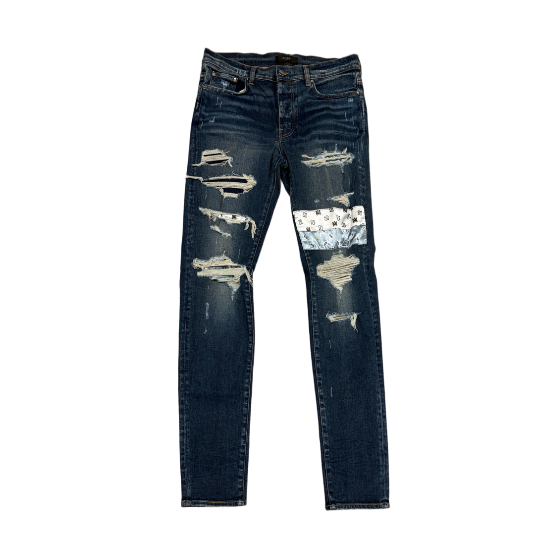 Amiri 'Light Blue' Bandana Jeans