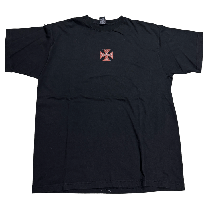 West Coast Choppers 'Red Cross/Logo' Vintage Black Tee
