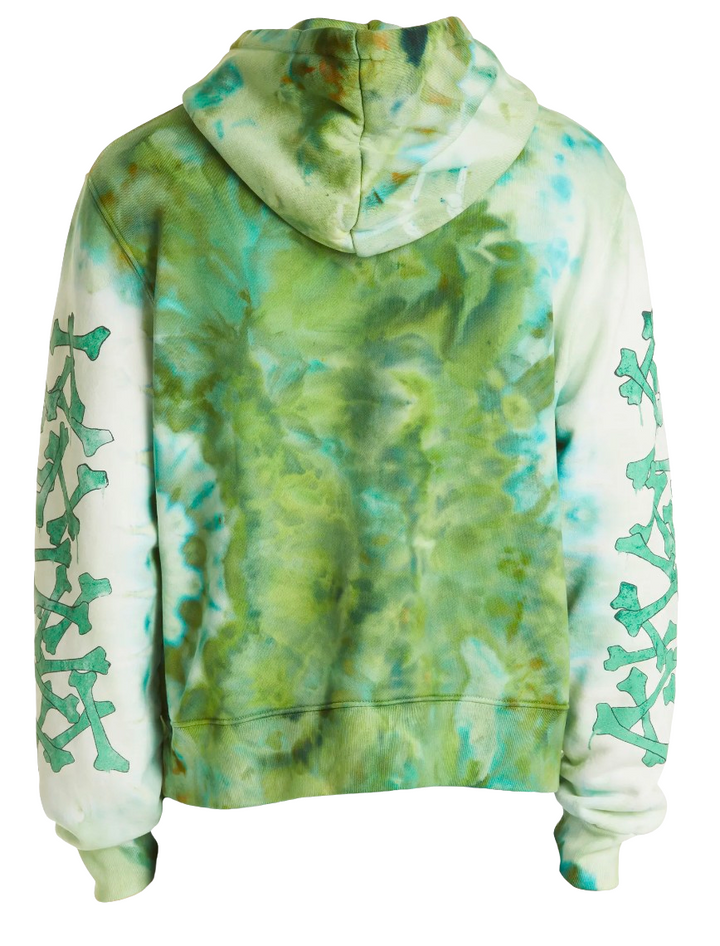 Amiri 'Stacked Bones' Green Hoodie