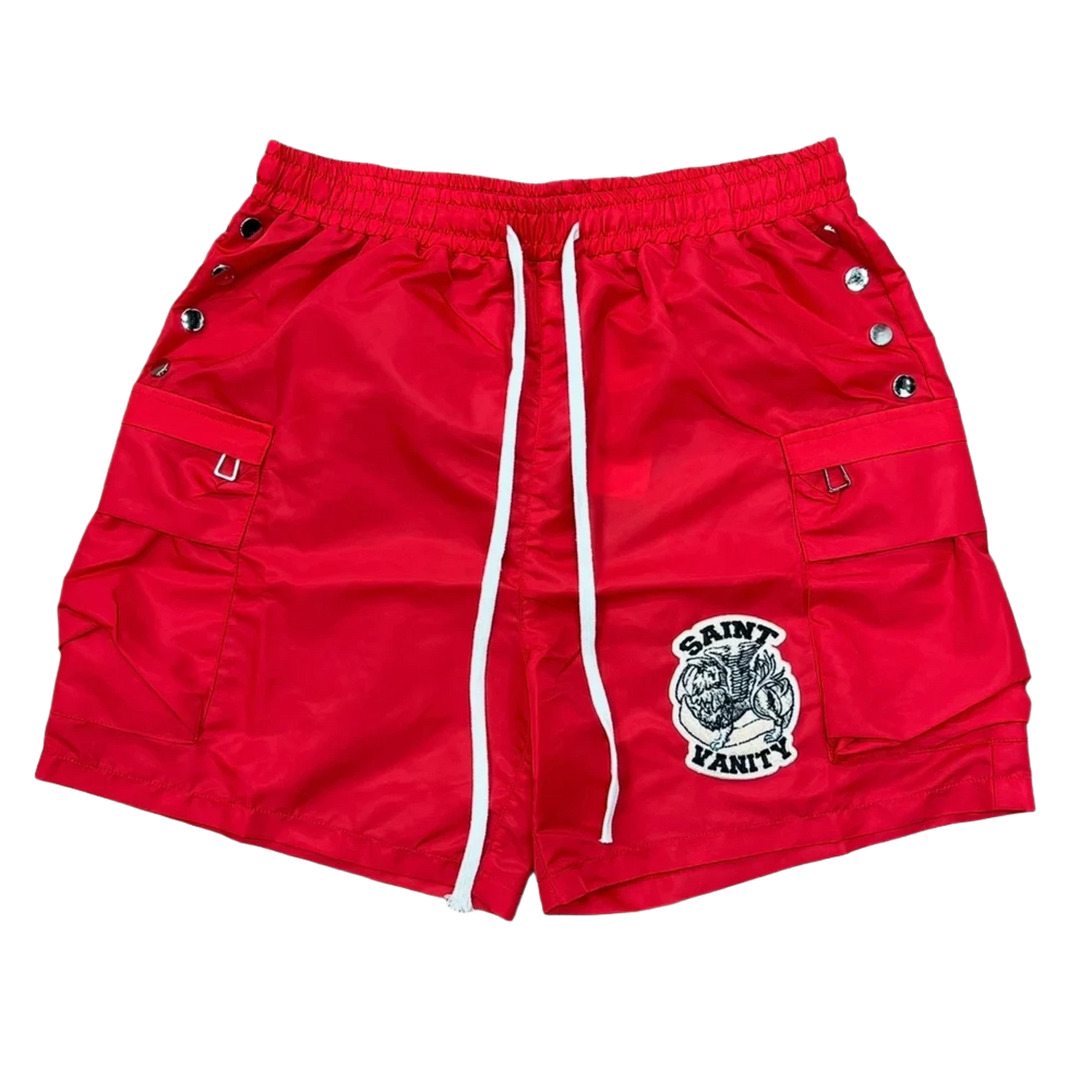Saint Vanity 'Red' Nylon Shorts