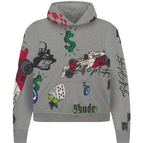 Rhude 'Doodle' Grey Hoodie