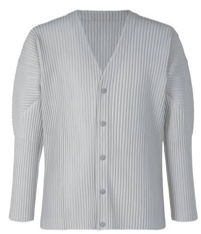 Homme Plissé Issey Miyake 'Grey' Button Up Cardigan