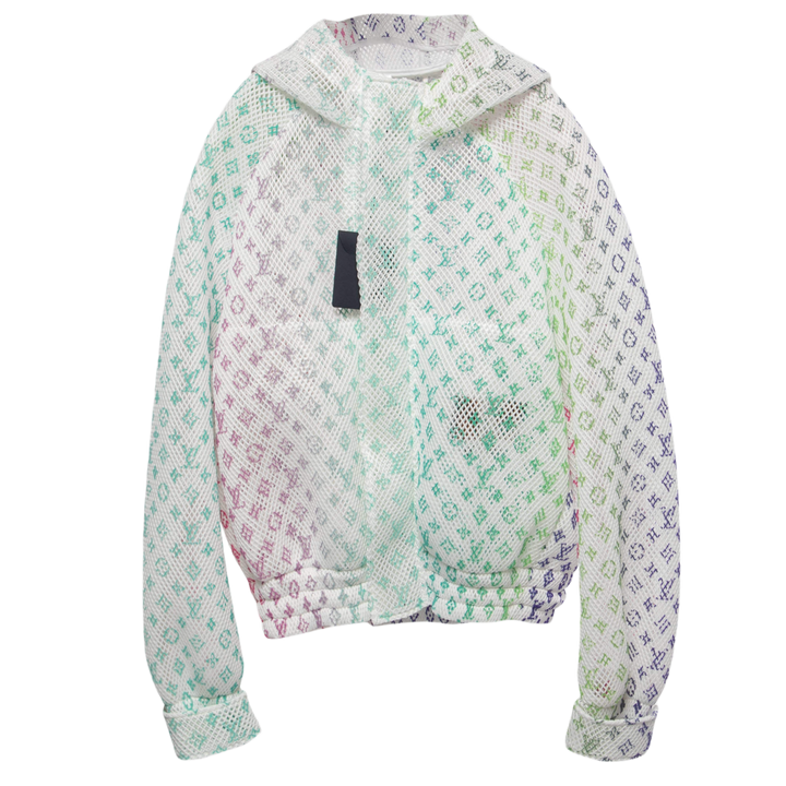 Louis Vuitton SS22 "Gradient" White Mesh Jacket