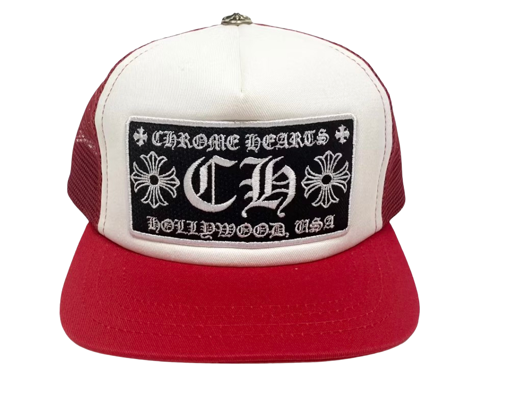 Chrome Hearts CH Hollywood 'Red/White' Trucker Hat