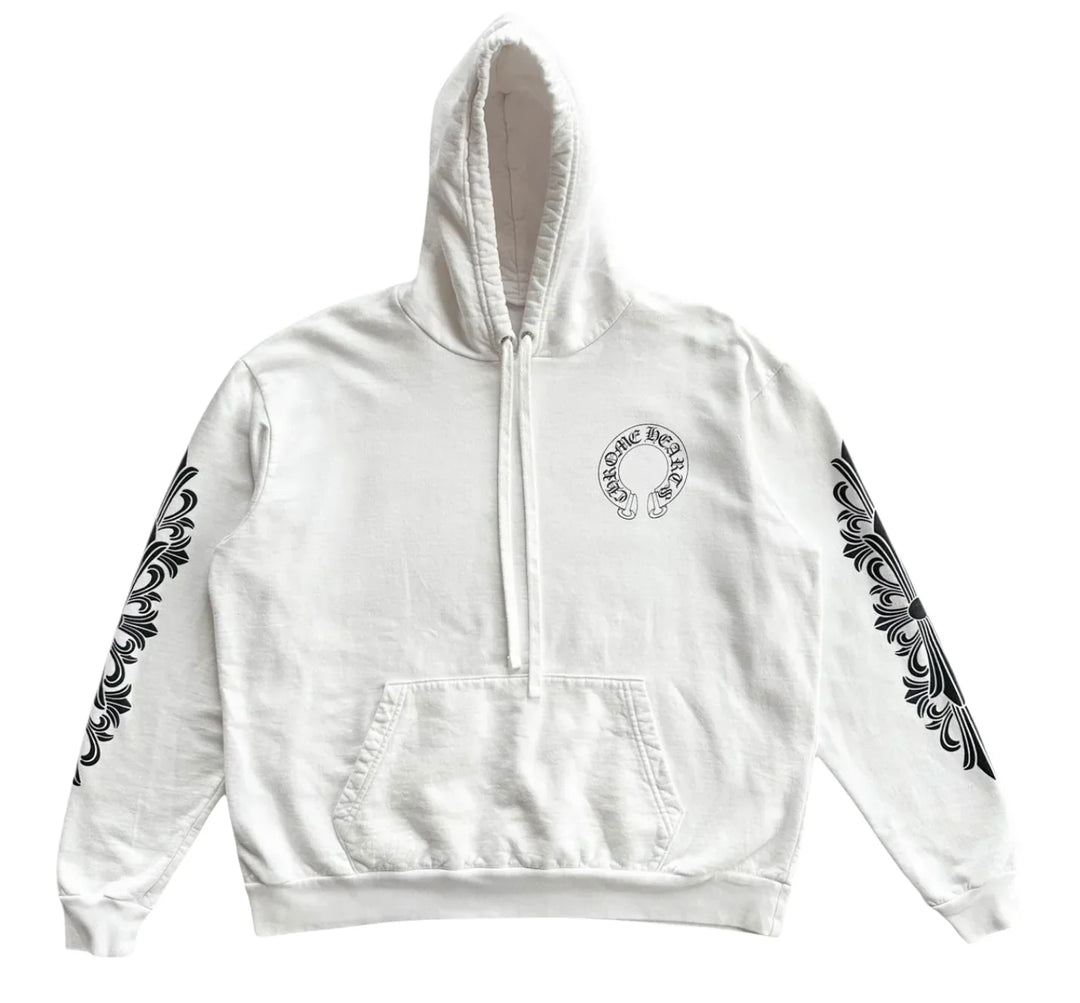 Chrome Hearts 'White' Horseshoe Logo Hoodie