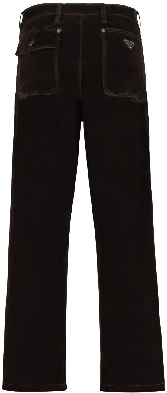 Prada 'Ebony' Cotton Velvet Blouson Pants