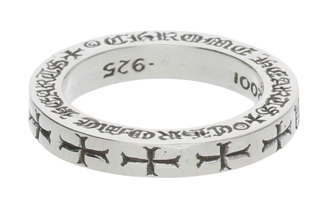 Chrome Hearts 'Fuck You' Silver 3mm Spacer Ring