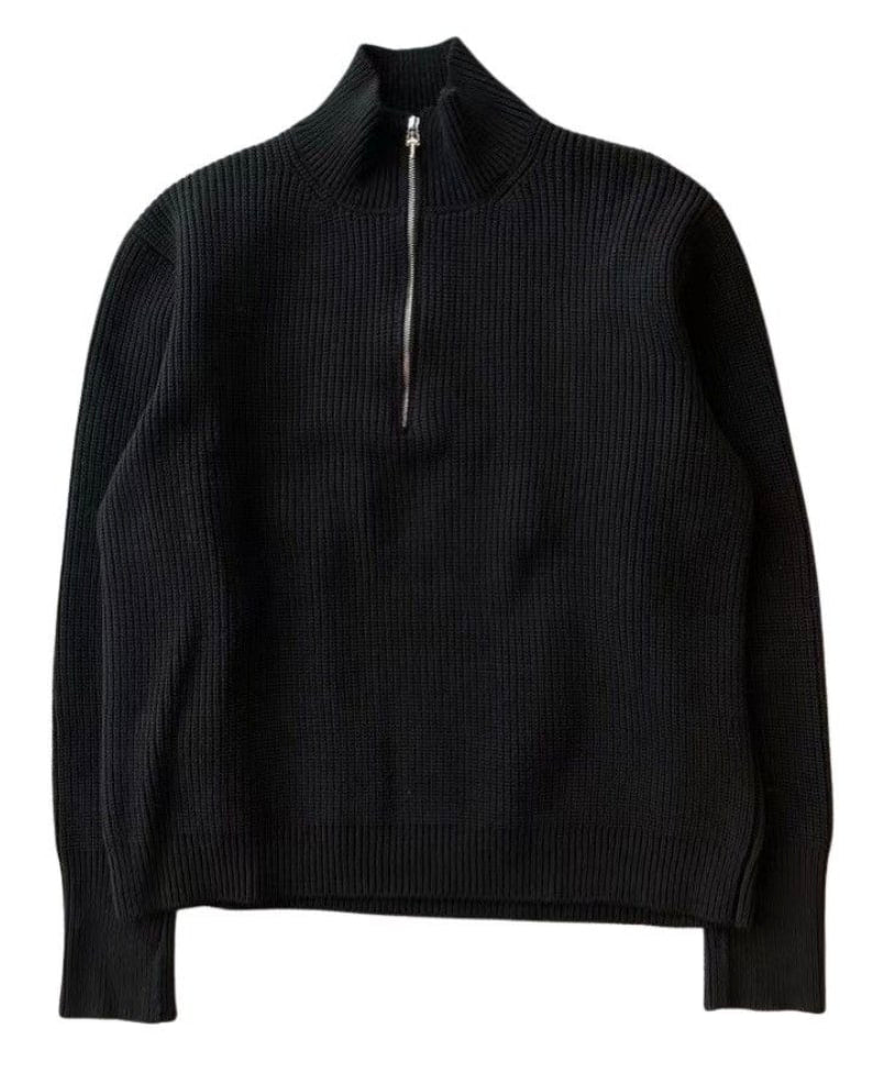 Chrome Hearts 'Triple Cross Patch' Cashmere Quarter-Zip Sweater
