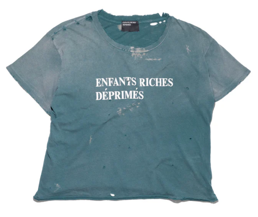 Enfants Riches Déprimés 'Posy Green' Logo Tee