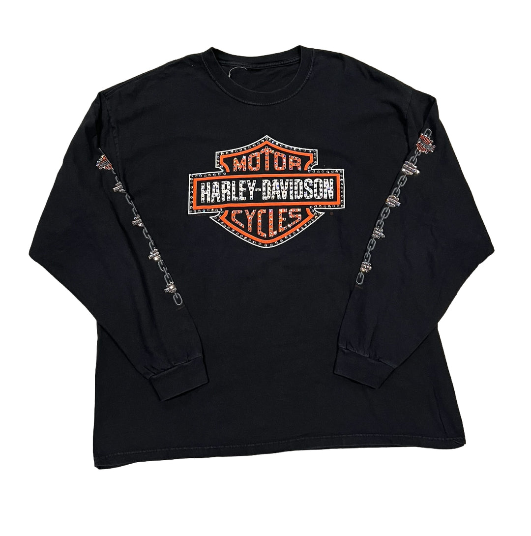 Harley Davidson 'Chicago' Rhinestone Vintage Longsleeve