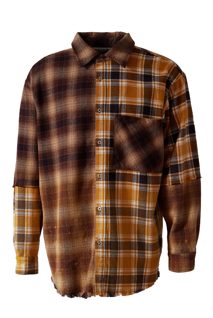 Satoshi Nakamoto 'Patchwork' Logo Brown Flannel