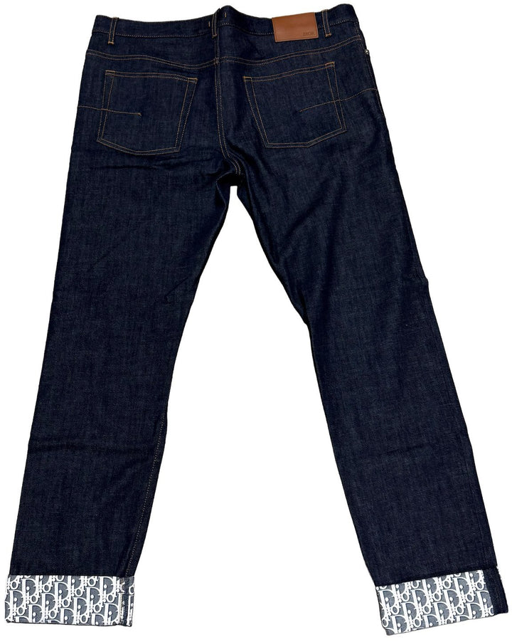 Dior 'Dark Wash' Internal Pattern Jeans