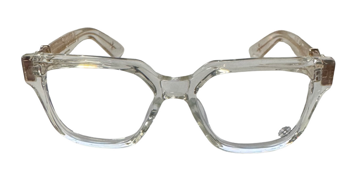Chrome Hearts 'Vagillionaire II' Diamond/Gold Clear Glasses