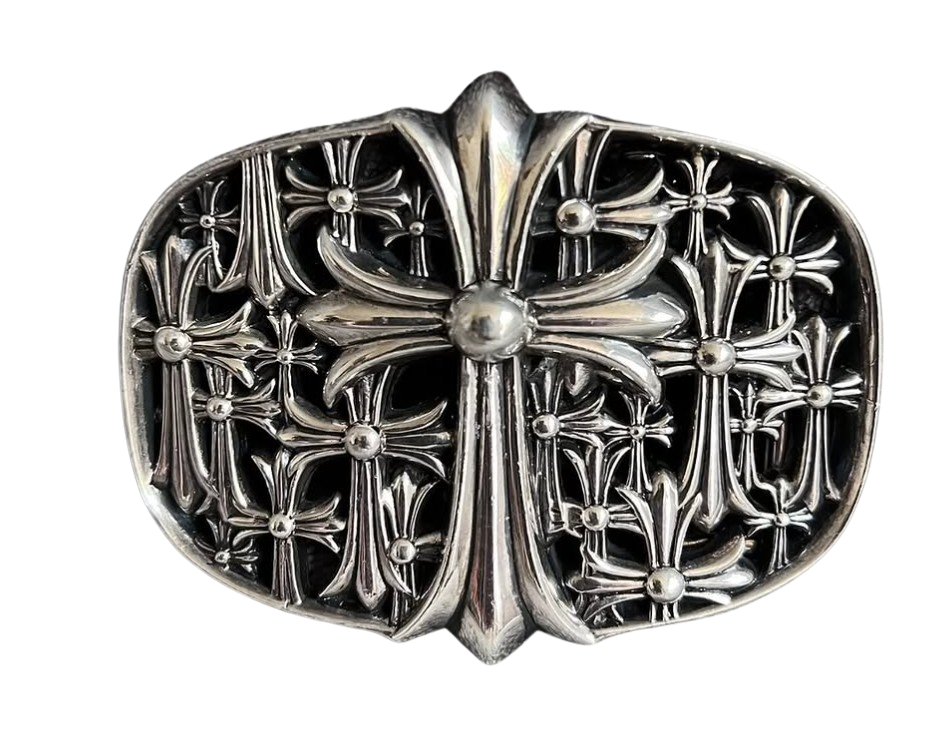Chrome Hearts 'Cross Cemetery' Silver Buckle