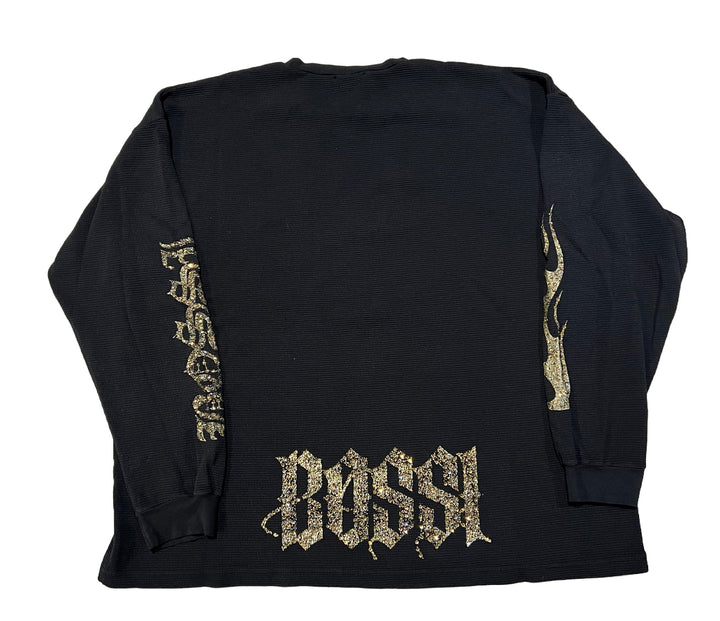 Bossi 'Gold Flames' Black Thermal Longsleeve