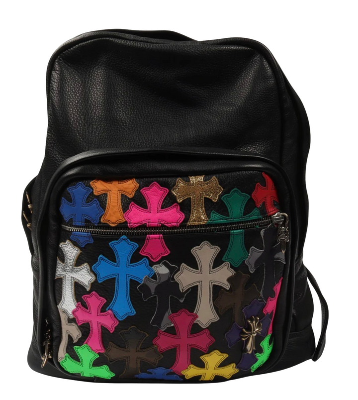 Chrome Hearts Multicolor Leather Cross Patch Backpack