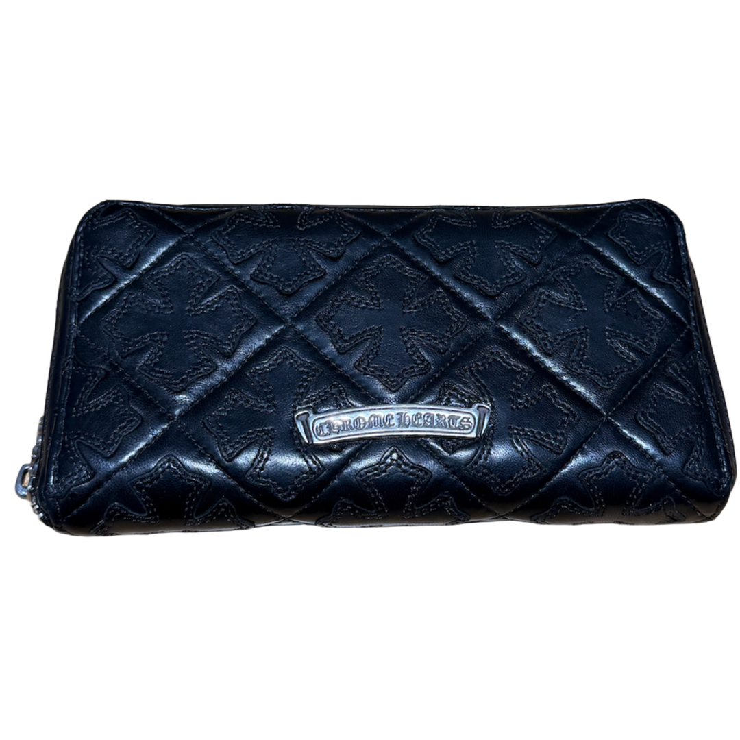 Chrome Hearts 'Quilted Cemetery Cross' Long Wallet