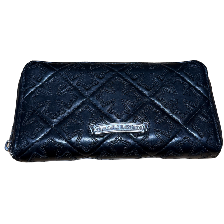 Chrome Hearts 'Quilted Cemetery Cross' Long Wallet
