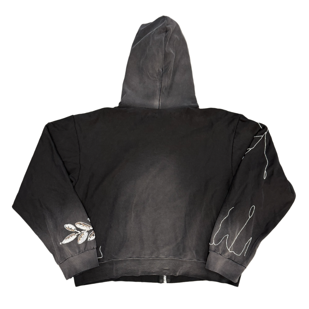 Earthling VIP 'Beaded Dove' Black Zip-Up