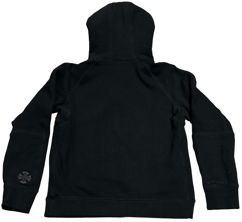 Chrome Hearts 'Black/Black' Stitch Vertical Logo Zip Up Hoodie