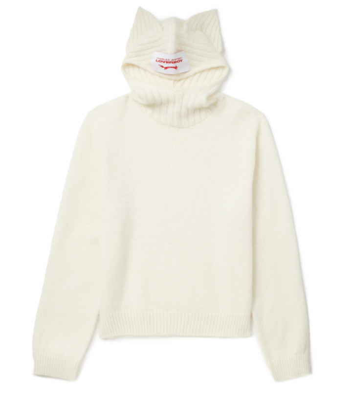 Charles Jefferey Loverboy 'Cream Ears Balaclava' Sweater