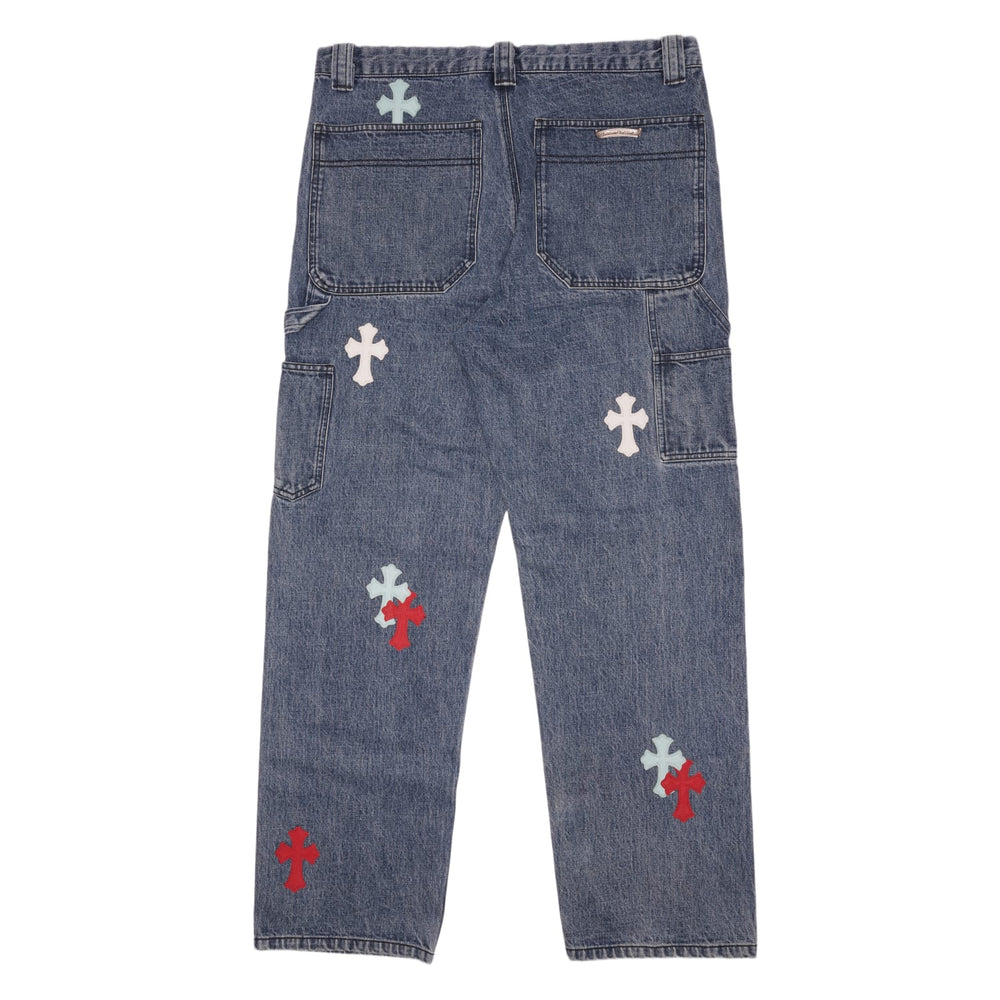 Chrome Hearts Red/White/Blue '18 Patch' Carpenter Jean