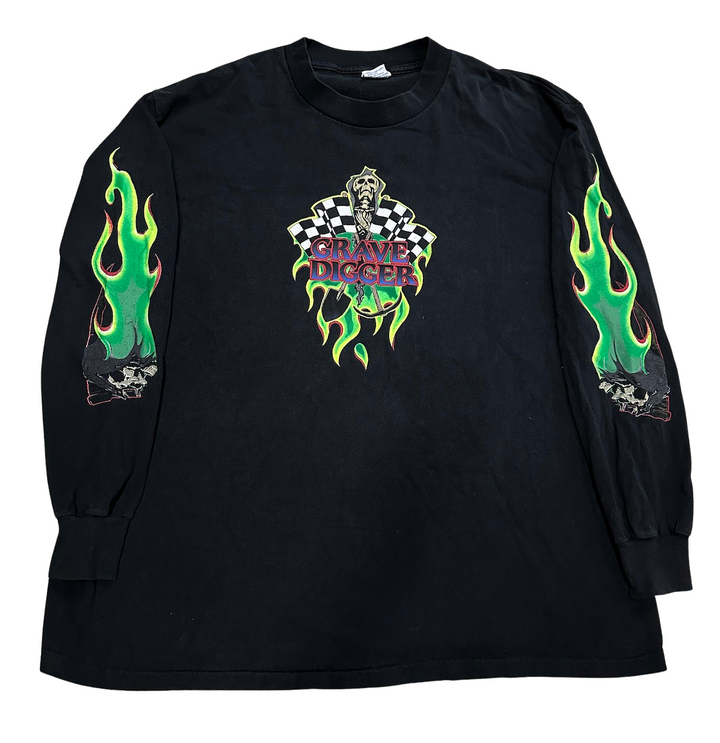 Grave Digger Green Vintage Racing Longsleeve