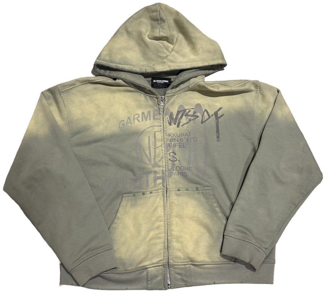 トップス NO/FAITH STUDIOS SPLIT ZIP JACKET GREEN NO/FAITH STUDIOS zip-up Hoodie | Green | FARFETCH CA