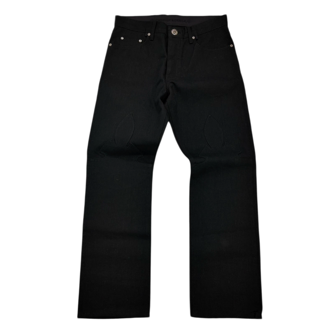 Chrome Hearts 'Black' Fleur Knee Jeans