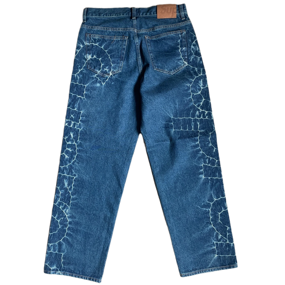 Supreme 'Rigid Indigo' Shibori Jeans