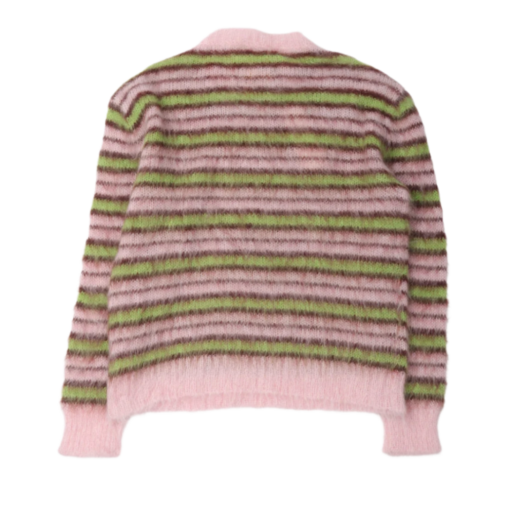 Marni 'Pink' Mohair Fuzzy Wuzzy Striped Sweater