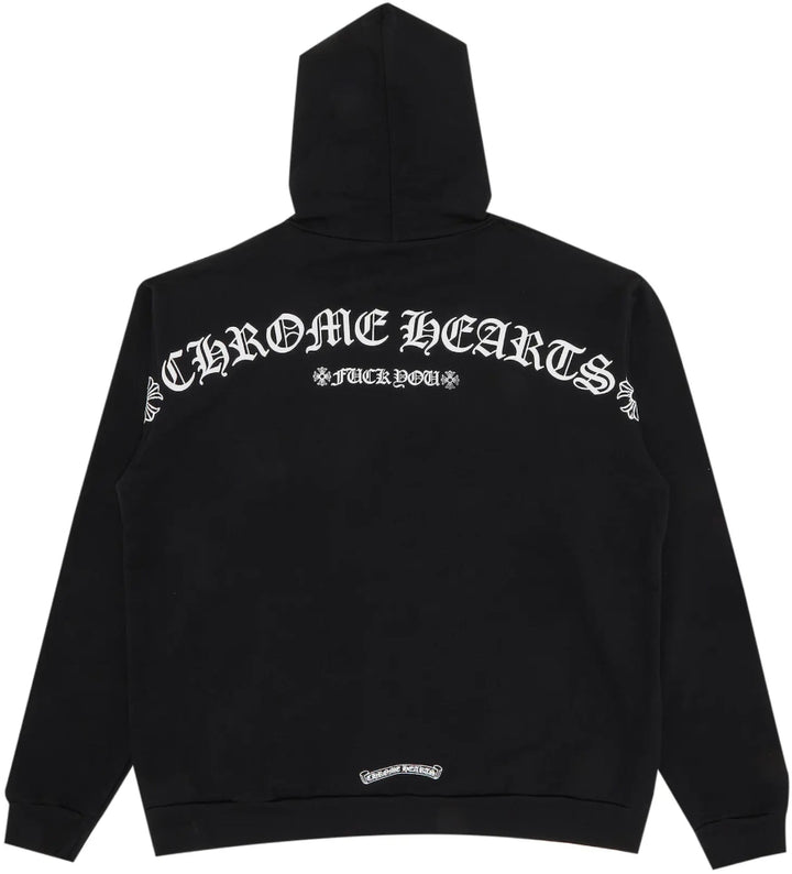 Chrome Hearts 'T Bar' Logo F*ck You Black Hoodie