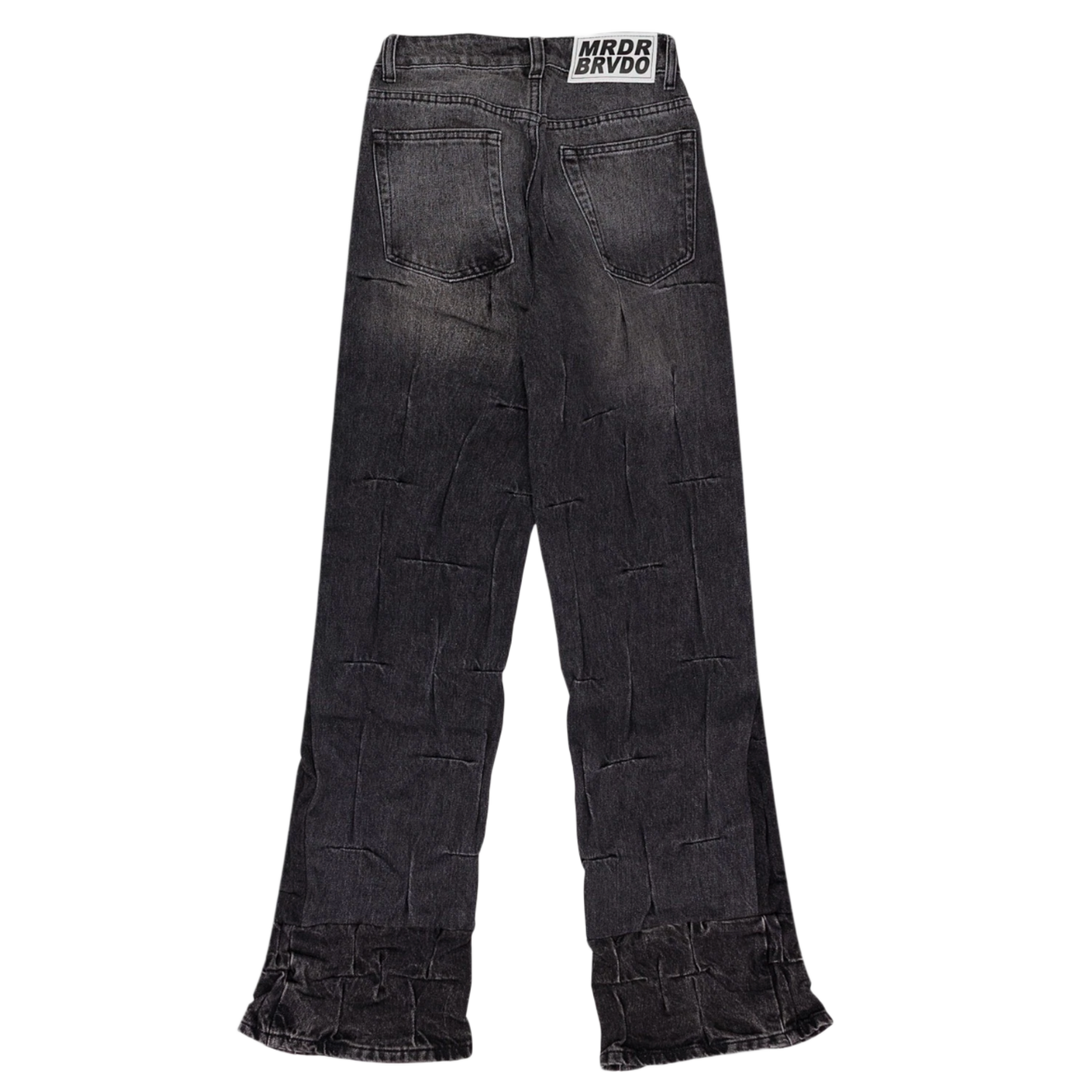 Who Decides War 'Black Wash' Gathered Jeans