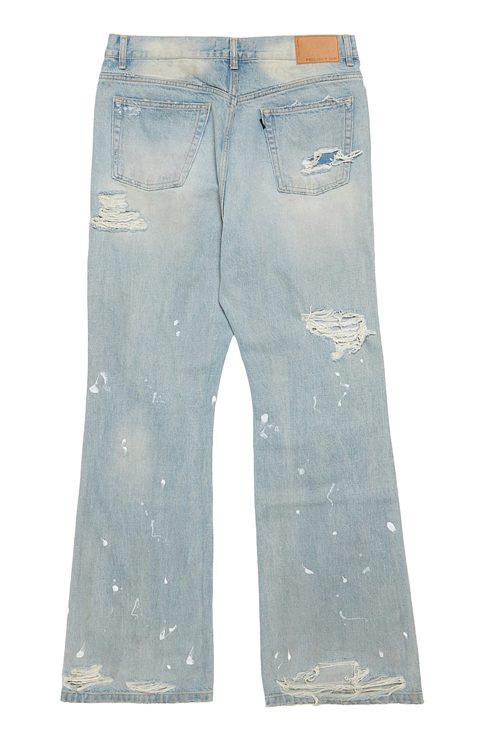 Project G/R 'Light Blue' Distressed Flare Jeans