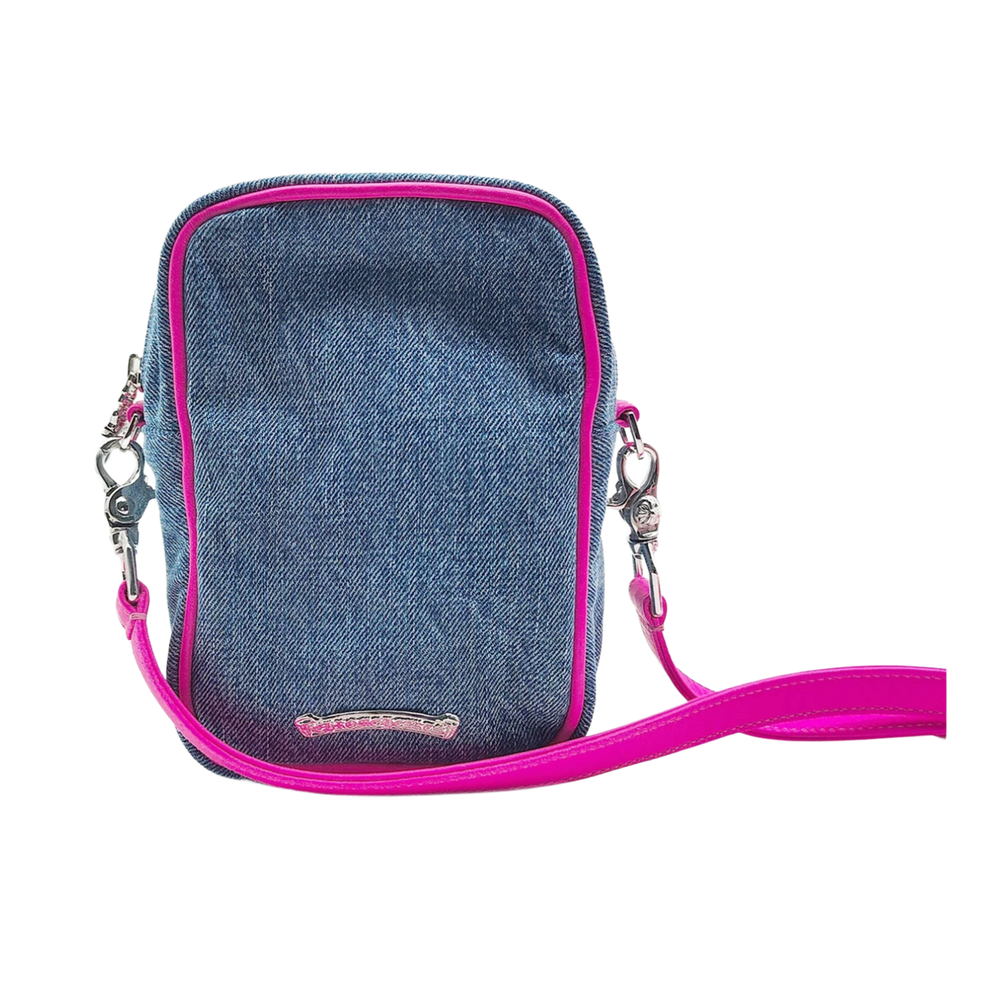 Chrome Hearts Miami Art Basel 'Multicolor Cross Patch' Denim Taka Bag