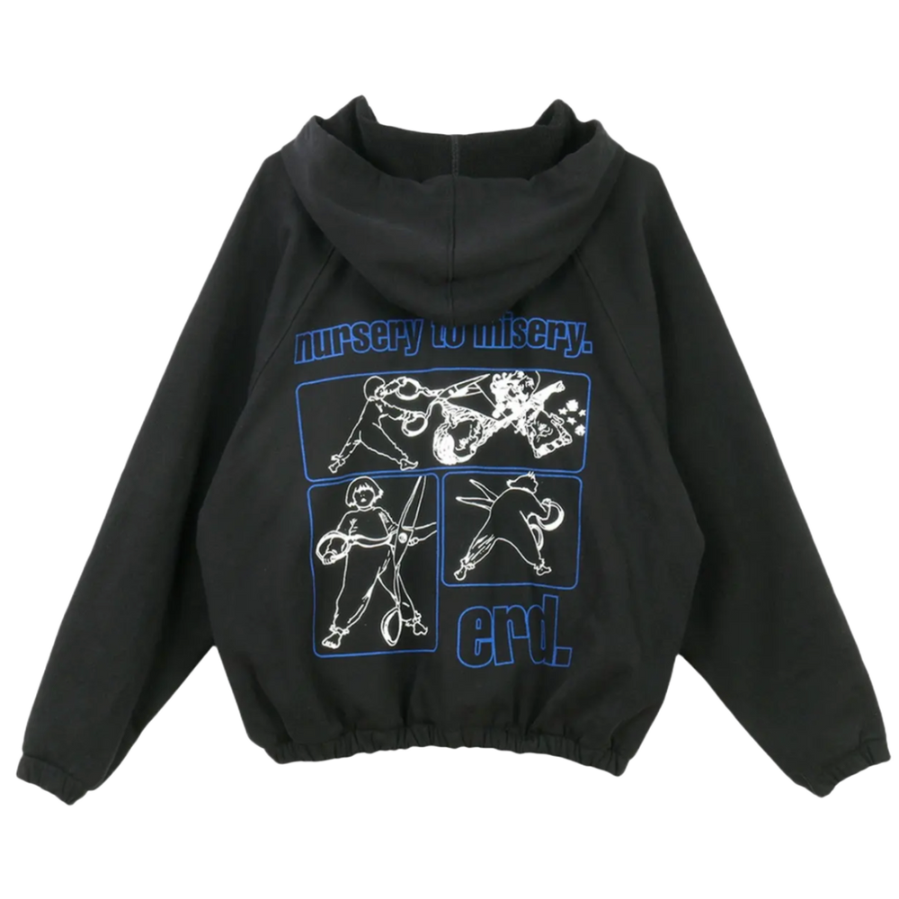 Enfants Riches Déprimés 'Nursery to Misery' Black Zip Up Hoodie