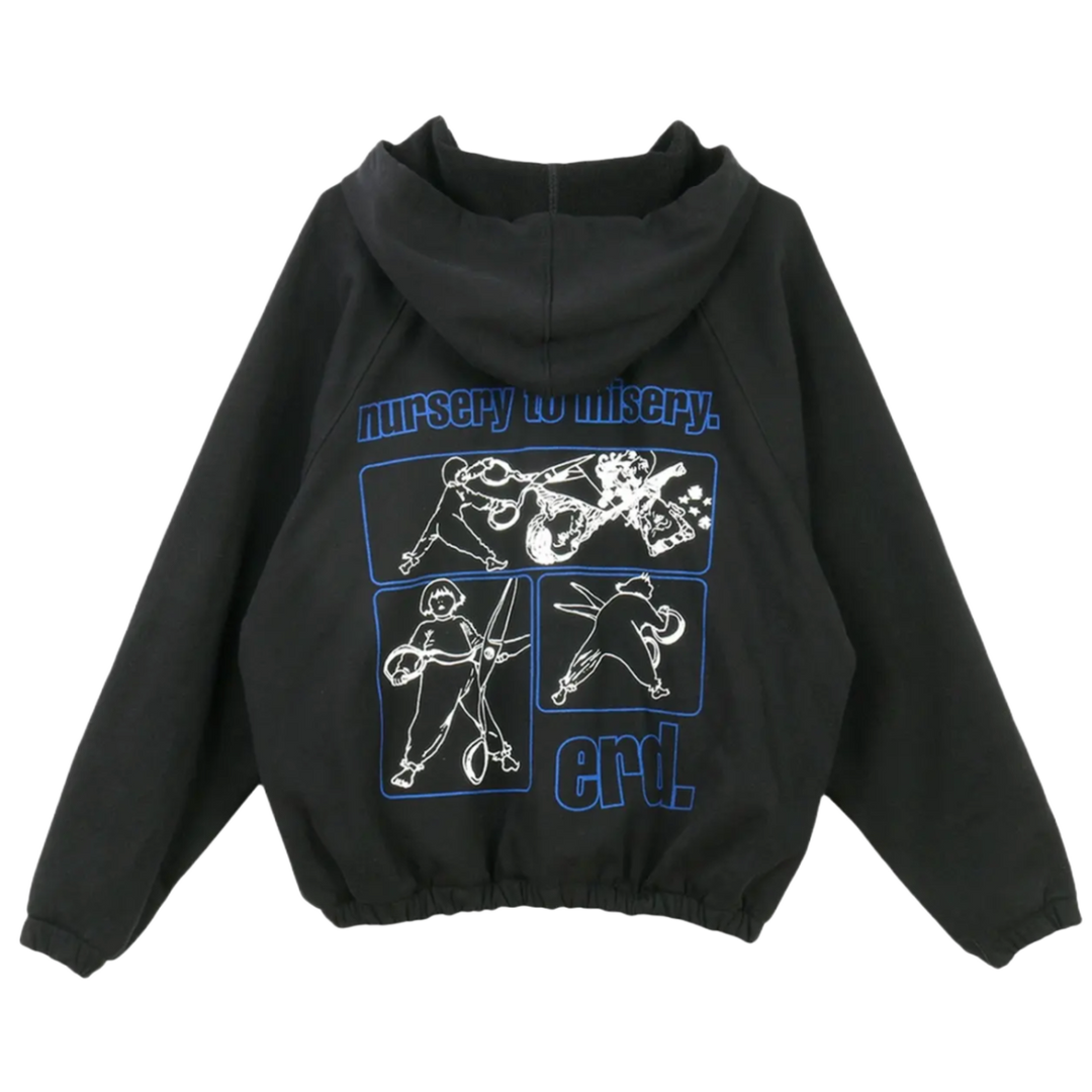 Enfants Riches Déprimés 'Nursery to Misery' Black Zip Up Hoodie