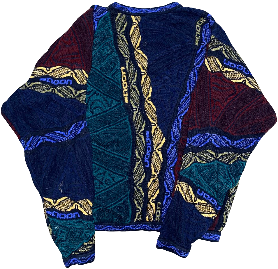 Coogi 'Green and Blue' Vintage Knit Sweater