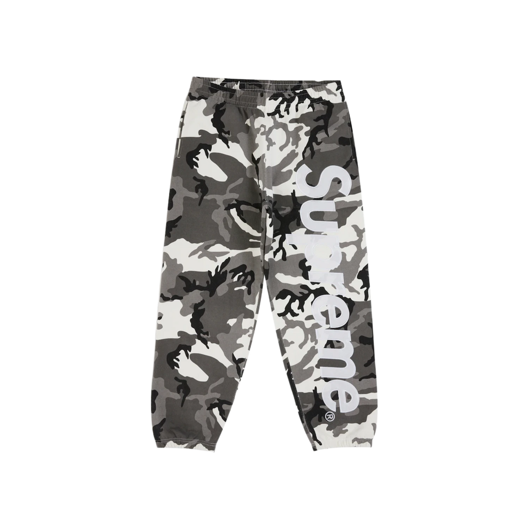 Supreme Satin Applique Sweatpant (SS26) Snow Camo