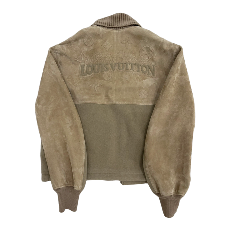 Louis Vuitton 'Camel Suede' Zip Up Teddy Jacket
