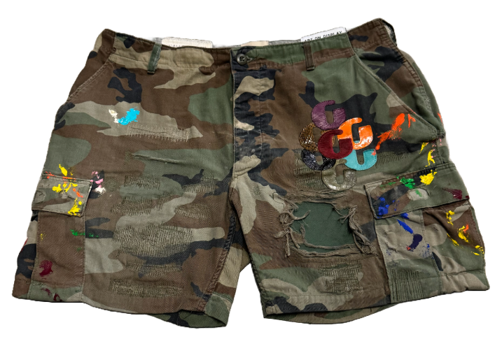 Gallery Dept. 'Woodland Camo' G Patch Cargo Shorts