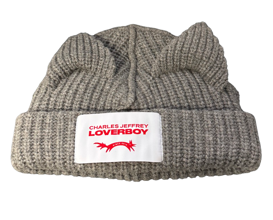 Charles Jefferey Loverboy 'Chunky Ears' Grey Beanie