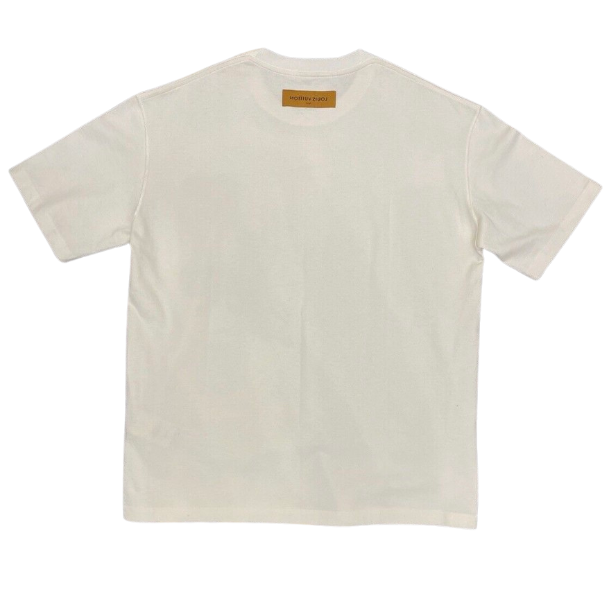 Louis Vuitton 'Rainbow Logo' Cream Tee