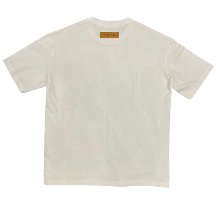 Louis Vuitton 'Rainbow Logo' Cream Tee