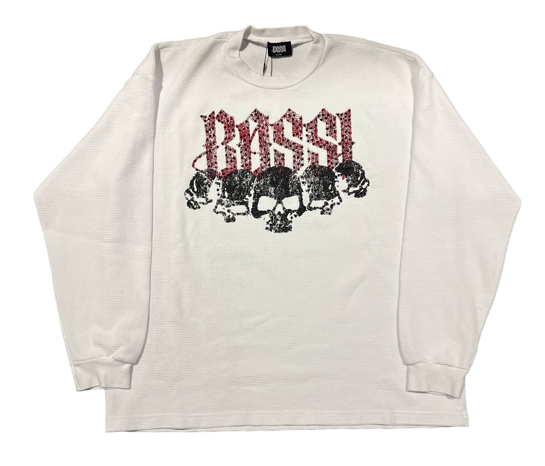 Bossi 'Red Logo' White Thermal Longsleeve