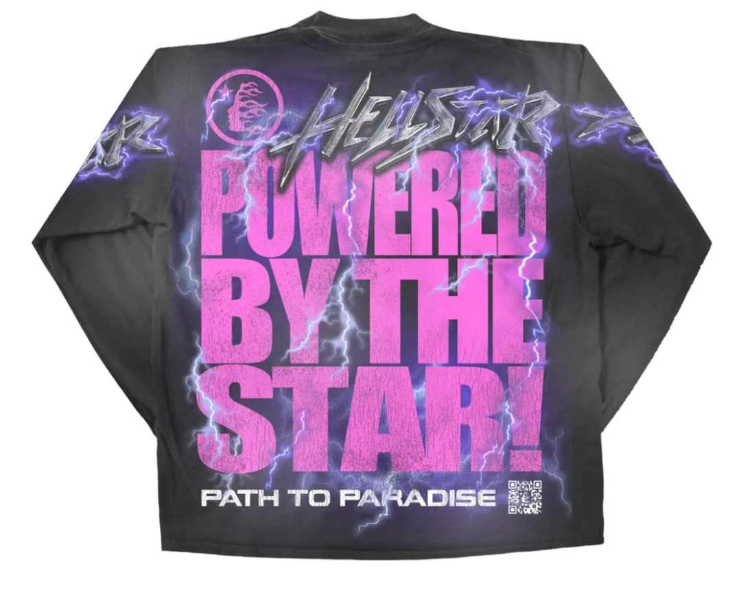 Hellstar 'Powered By The Star' Black L/S Tee