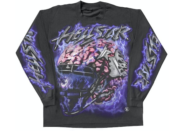 Hellstar 'Powered By The Star' Black L/S Tee