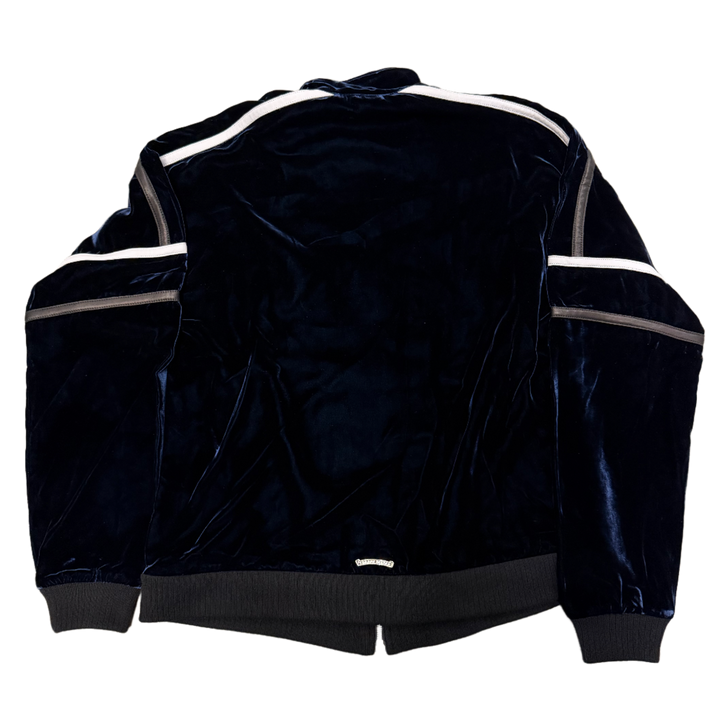 Chrome Hearts 'Navy' Y Not Velour Zip Up Track Jacket