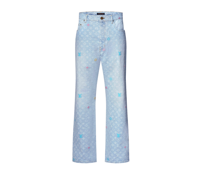 Louis Vuitton 'Craggy' Monogram Denim Jeans