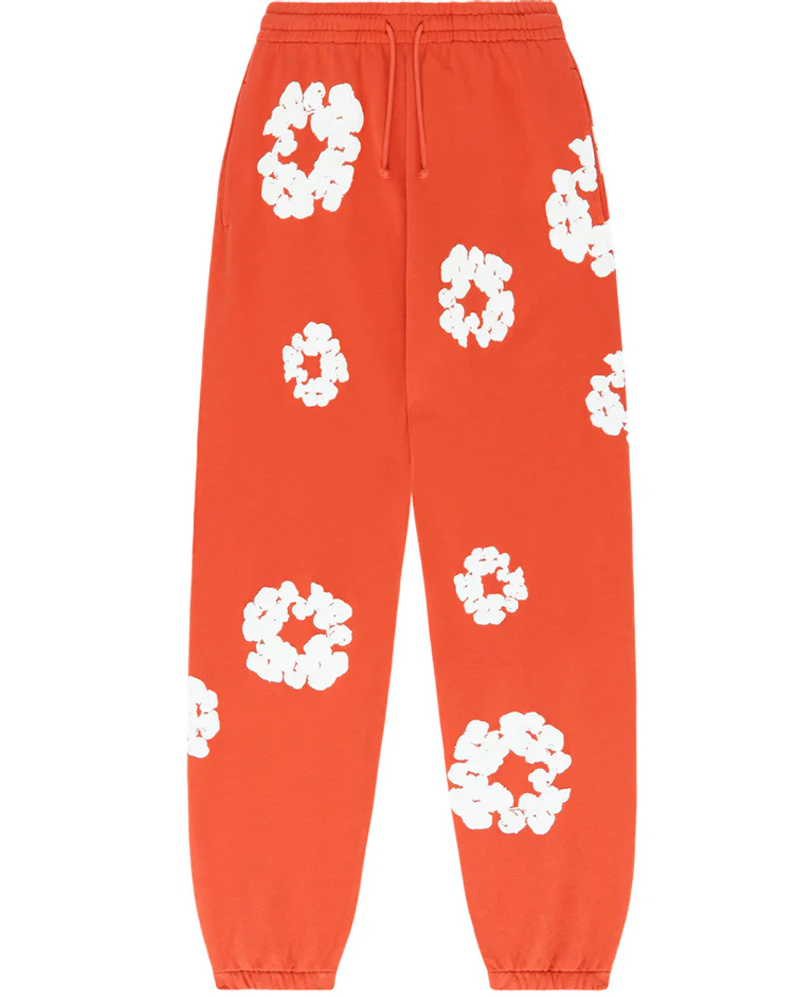 Denim Tears 'Orange' Cotton Wreath Sweatpants